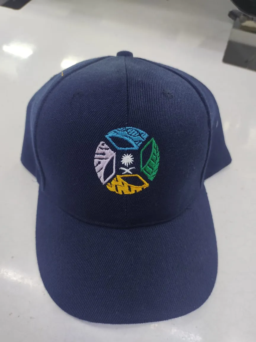 Embroidered navyblue cap